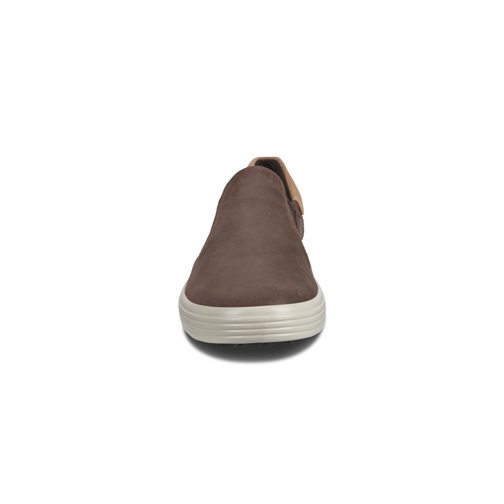 ECCO Mens Slip On Brown - Soft 7 Sneakerss - ESI-831952